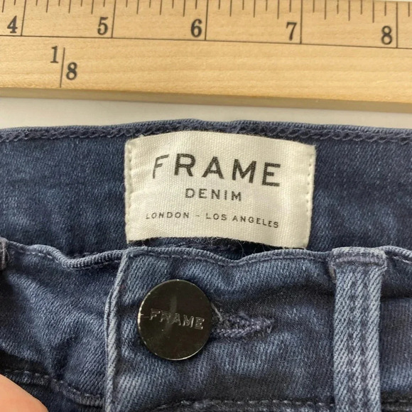 Frame Womens 25 Skinny Jeans Dark Wash Stretchy - Picture 7 of 9
